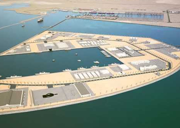 Modell des neuen Hafens von Bagamoyo