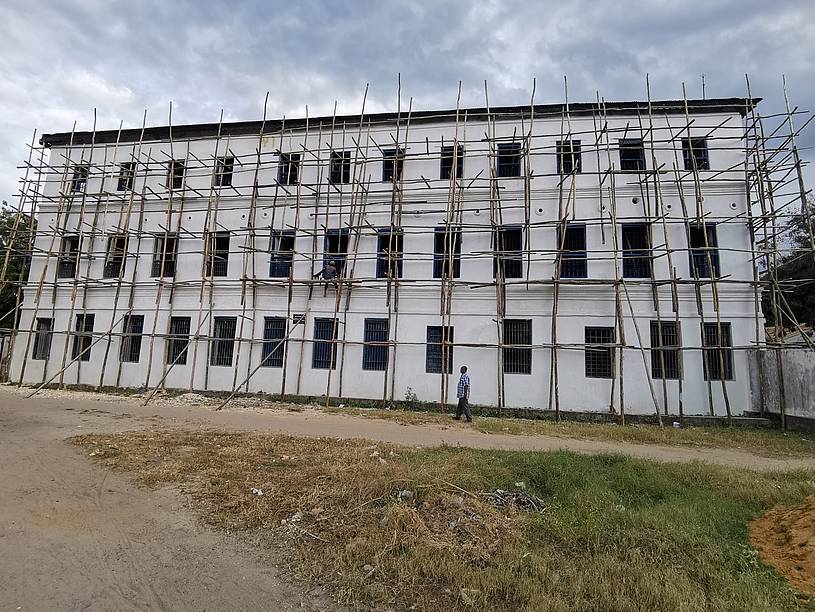 Die Renovierung der Außenfassade ist weitgehend abgeschlossen