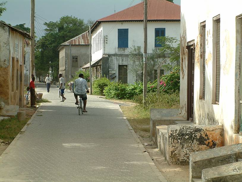 India Street (ehem. Kaiserstraße) in der Altstadt von Bagamoyo
