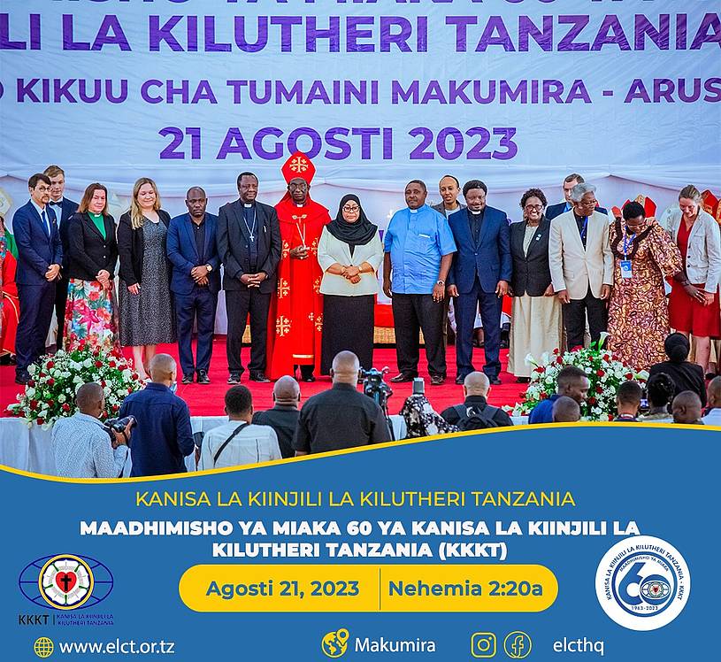 Foto: ELCT 60-Jahr-Feier der ELCT im August 2023 in Makumira mit Staatspräsidentin Samia Suluhu Hassan